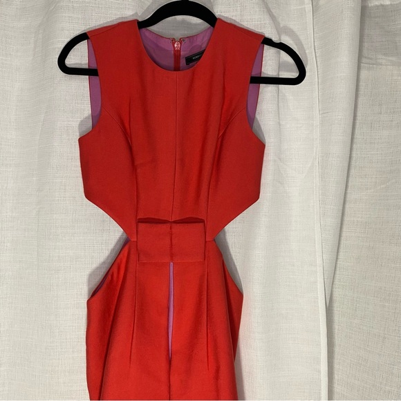 BCBGMAXAZRIA Kathryne Women's Size 4 Poppy Bow Dress $298 - Picture 3 of 15